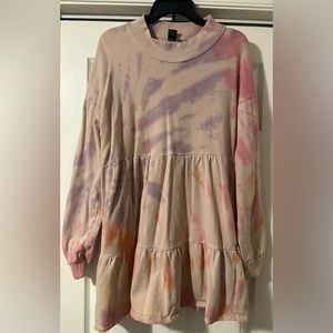 Tie-dye Sweatshirt Dress